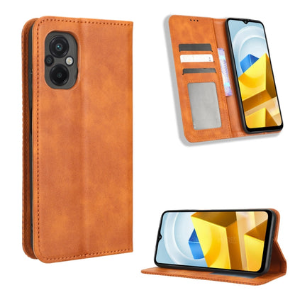 Magnetic Buckle Retro Texture Leather Phone Case, For iPhone 14 Pro, For Xiaomi Poco C40, For Xiaomi Poco M4 5G, For Xiaomi Poco M5, For UMIDIGI Power 7 Max, For UMIDIGI C1