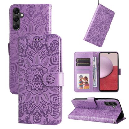Embossed Sunflower Leather Phone Case, For Samsung Galaxy A14 5G