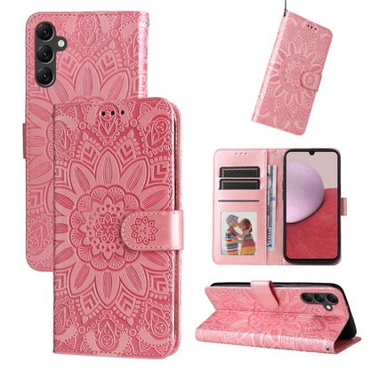 Embossed Sunflower Leather Phone Case, For Samsung Galaxy A14 5G