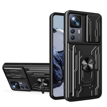 Sliding Camshield TPU+PC Phone Case with Card Slot, For Xiaomi 12T / 12T Pro / Redmi K50 Ultra