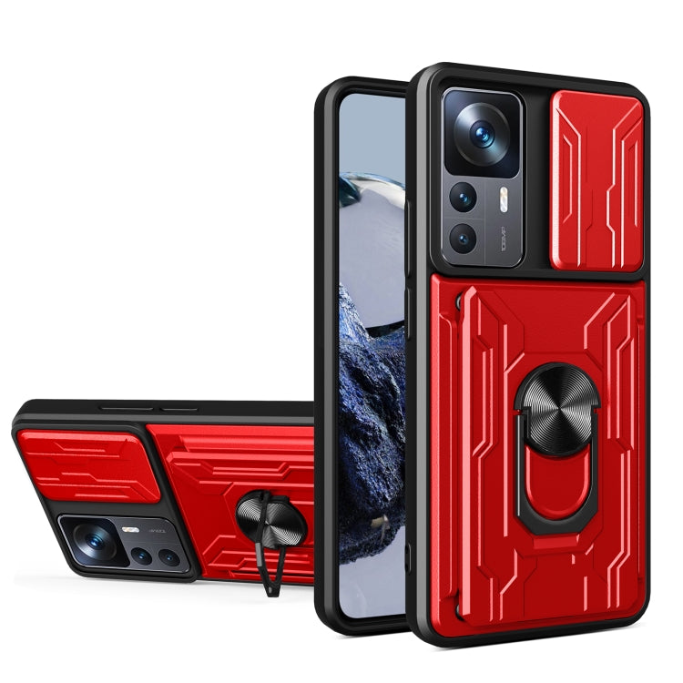 Sliding Camshield TPU+PC Phone Case with Card Slot, For Xiaomi 12T / 12T Pro / Redmi K50 Ultra