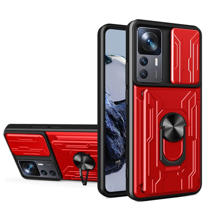 Sliding Camshield TPU+PC Phone Case with Card Slot, For Xiaomi 12T / 12T Pro / Redmi K50 Ultra
