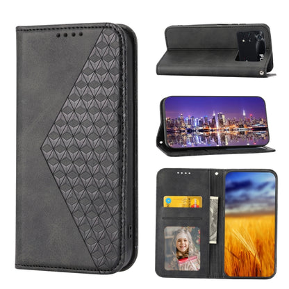 Cubic Grid Calf Texture Magnetic Closure Leather Phone Case, For Xiaomi Redmi Note 10 4G/Note 10S 4G/Poco M5s 4G/Redmi Note 11SE India, For Xiaomi Redmi Note 10 4G/Note 10S 4G, For Xiaomi Redmi Note 10 Pro                                               ...