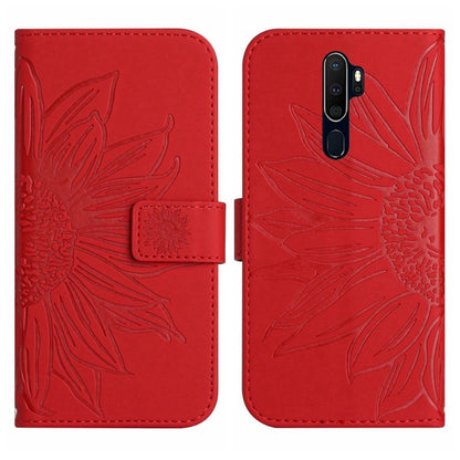Skin Feel Sun Flower Pattern Flip Leather Phone Case with Lanyard, For OPPO A9 2020/A5 2020, For OPPO A15/A15S