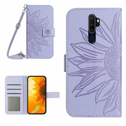 Skin Feel Sun Flower Pattern Flip Leather Phone Case with Lanyard, For OPPO A9 2020/A5 2020, For OPPO A15/A15S