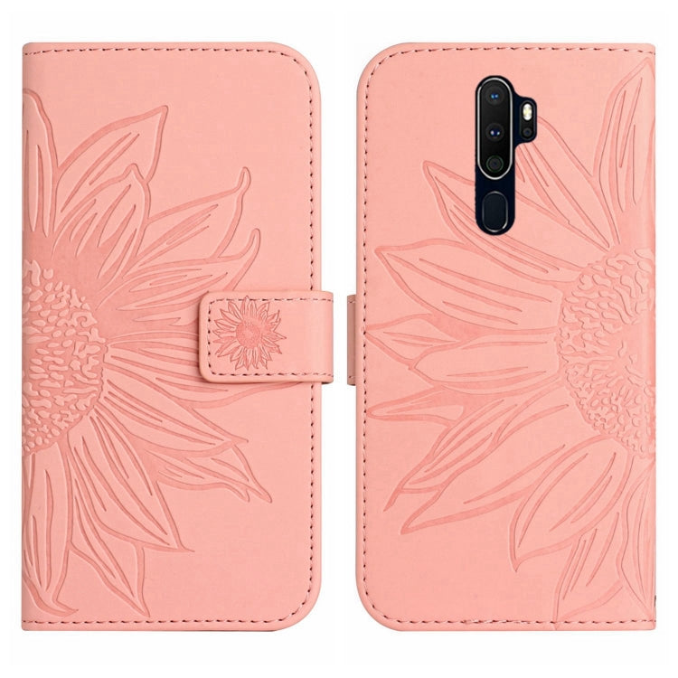 Skin Feel Sun Flower Pattern Flip Leather Phone Case with Lanyard, For OPPO A9 2020/A5 2020, For OPPO A15/A15S