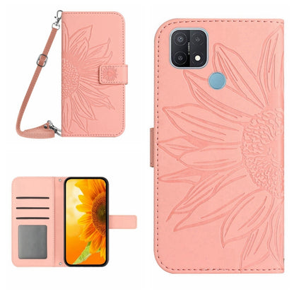 Skin Feel Sun Flower Pattern Flip Leather Phone Case with Lanyard, For OPPO A9 2020/A5 2020, For OPPO A15/A15S