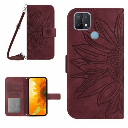 Skin Feel Sun Flower Pattern Flip Leather Phone Case with Lanyard, For OPPO A9 2020/A5 2020, For OPPO A15/A15S