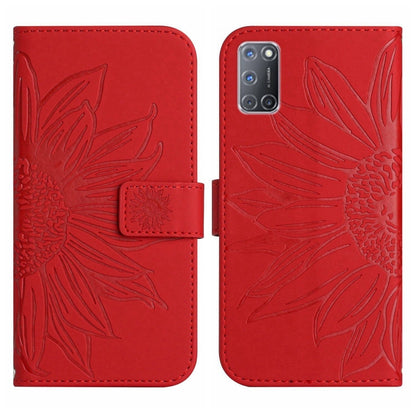 Skin Feel Sun Flower Pattern Flip Leather Phone Case with Lanyard, For OPPO A52/A72/A92, For OPPO A53 4G/A32/A33 2020/A53S