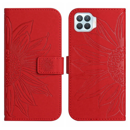 Skin Feel Sun Flower Pattern Flip Leather Phone Case with Lanyard, For OPPO A73 4G, For OPPO A74 4G
