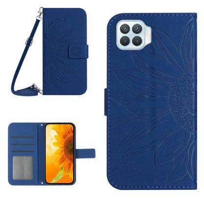 Skin Feel Sun Flower Pattern Flip Leather Phone Case with Lanyard, For OPPO A73 4G, For OPPO A74 4G