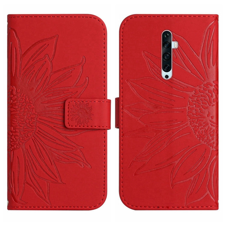 Skin Feel Sun Flower Pattern Flip Leather Phone Case with Lanyard, For OPPO Reno2 Z/Reno2 F, For OPPO Reno3 Pro 5G/Find X2 Neo