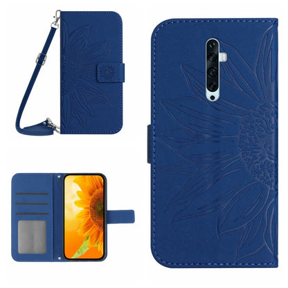 Skin Feel Sun Flower Pattern Flip Leather Phone Case with Lanyard, For OPPO Reno2 Z/Reno2 F, For OPPO Reno3 Pro 5G/Find X2 Neo