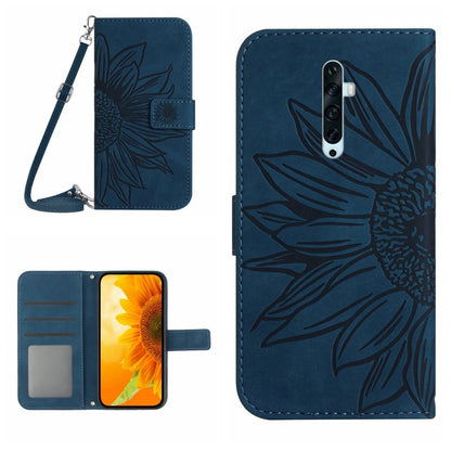 Skin Feel Sun Flower Pattern Flip Leather Phone Case with Lanyard, For OPPO Reno2 Z/Reno2 F, For OPPO Reno3 Pro 5G/Find X2 Neo