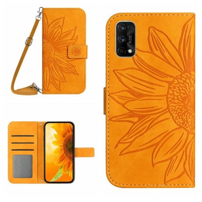 Skin Feel Sun Flower Pattern Flip Leather Phone Case with Lanyard, For Realme 7/Narzo 20 Pro, For Realme 7 Pro