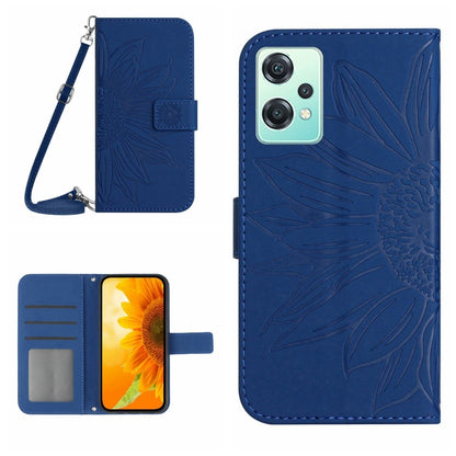 Skin Feel Sun Flower Pattern Flip Leather Phone Case with Lanyard, For Realme 9 Pro 5G, For Realme 9i/A36/A76/A96 4G