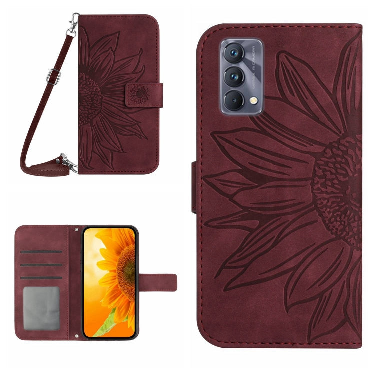 Skin Feel Sun Flower Pattern Flip Leather Phone Case with Lanyard, For Realme GT Master, For Realme GT Neo2