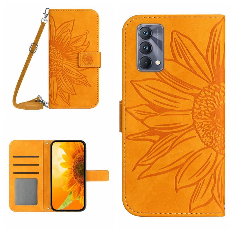 Skin Feel Sun Flower Pattern Flip Leather Phone Case with Lanyard, For Realme GT Master, For Realme GT Neo2