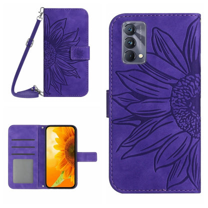 Skin Feel Sun Flower Pattern Flip Leather Phone Case with Lanyard, For Realme GT Master, For Realme GT Neo2