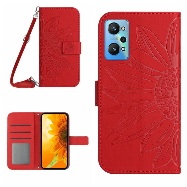 Skin Feel Sun Flower Pattern Flip Leather Phone Case with Lanyard, For Realme GT Master, For Realme GT Neo2