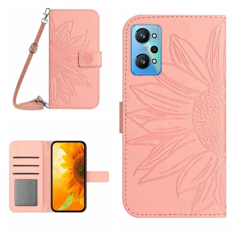 Skin Feel Sun Flower Pattern Flip Leather Phone Case with Lanyard, For Realme GT Master, For Realme GT Neo2