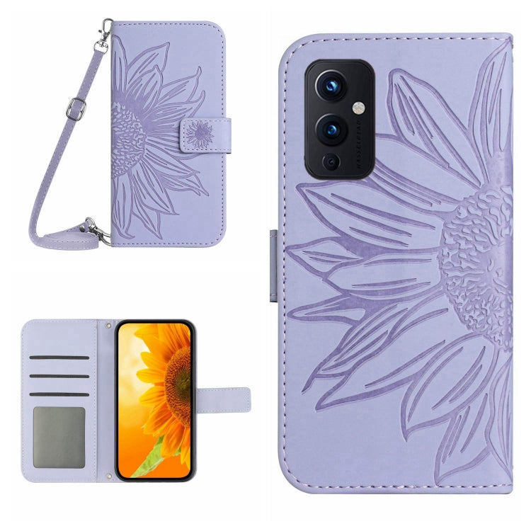 Skin Feel Sun Flower Pattern Flip Leather Phone Case with Lanyard, For Realme GT Neo3, For OnePlus 9
