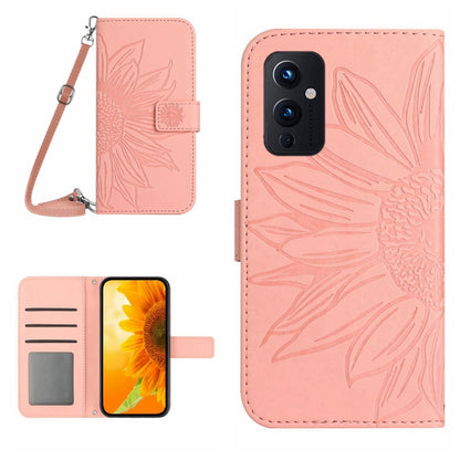 Skin Feel Sun Flower Pattern Flip Leather Phone Case with Lanyard, For Realme GT Neo3, For OnePlus 9