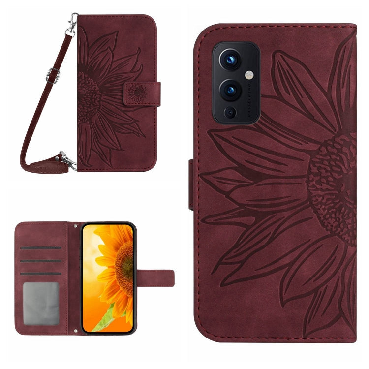 Skin Feel Sun Flower Pattern Flip Leather Phone Case with Lanyard, For Realme GT Neo3, For OnePlus 9