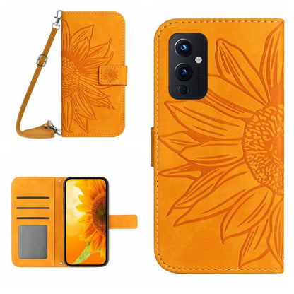 Skin Feel Sun Flower Pattern Flip Leather Phone Case with Lanyard, For Realme GT Neo3, For OnePlus 9