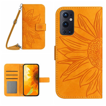 Skin Feel Sun Flower Pattern Flip Leather Phone Case with Lanyard, For OnePlus 9 Pro, For OnePlus 9R