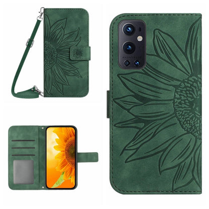 Skin Feel Sun Flower Pattern Flip Leather Phone Case with Lanyard, For OnePlus 9 Pro, For OnePlus 9R
