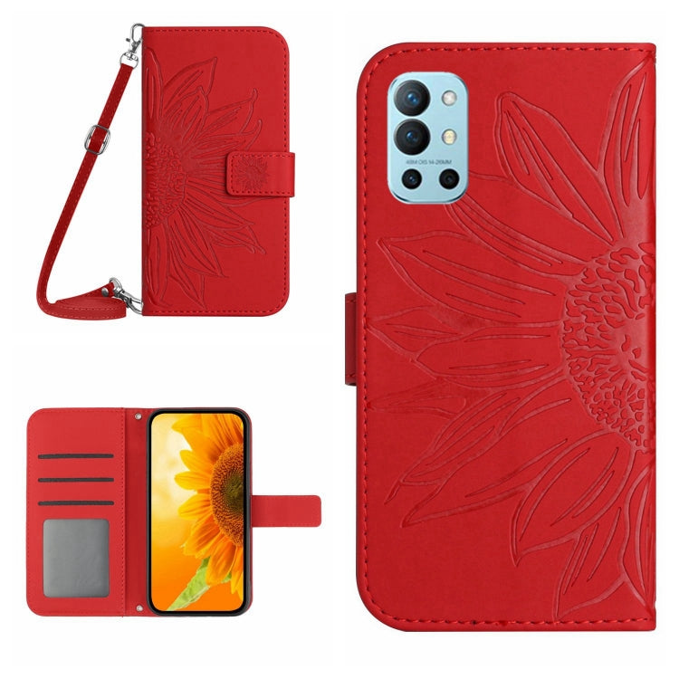 Skin Feel Sun Flower Pattern Flip Leather Phone Case with Lanyard, For OnePlus 9 Pro, For OnePlus 9R