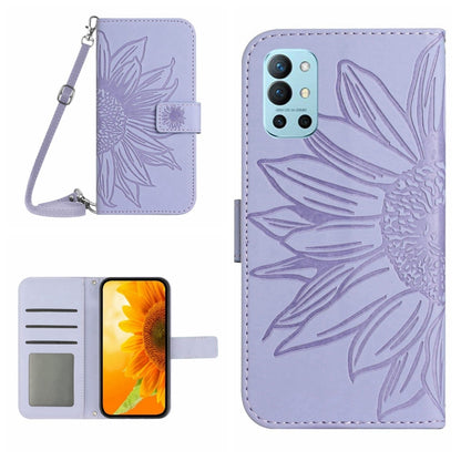 Skin Feel Sun Flower Pattern Flip Leather Phone Case with Lanyard, For OnePlus 9 Pro, For OnePlus 9R