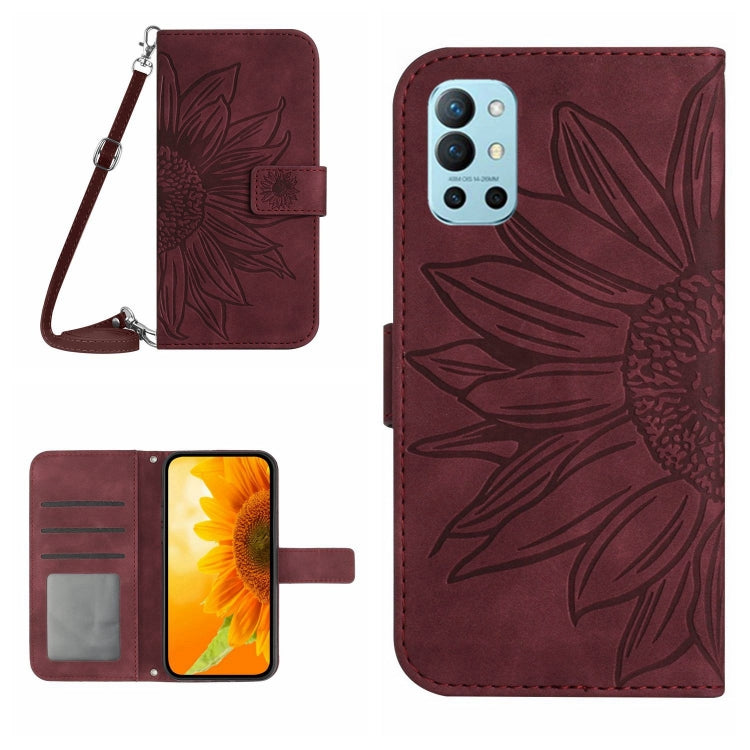 Skin Feel Sun Flower Pattern Flip Leather Phone Case with Lanyard, For OnePlus 9 Pro, For OnePlus 9R