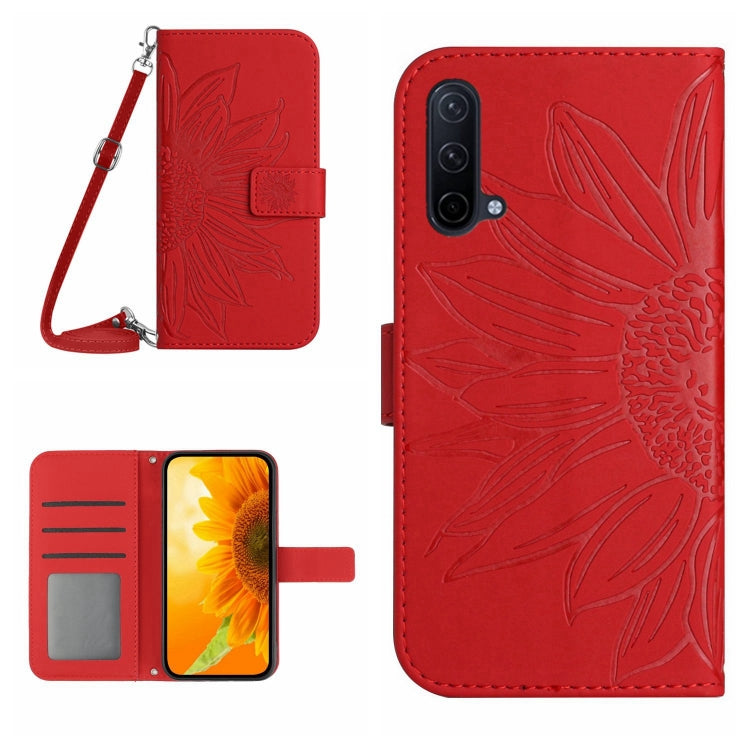 Skin Feel Sun Flower Pattern Flip Leather Phone Case with Lanyard, For OnePlus Nord CE 2 5G, For OnePlus Nord CE 2 Lite/Realme 9 Pro 5G