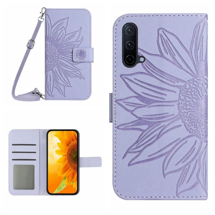 Skin Feel Sun Flower Pattern Flip Leather Phone Case with Lanyard, For OnePlus Nord CE 2 5G, For OnePlus Nord CE 2 Lite/Realme 9 Pro 5G