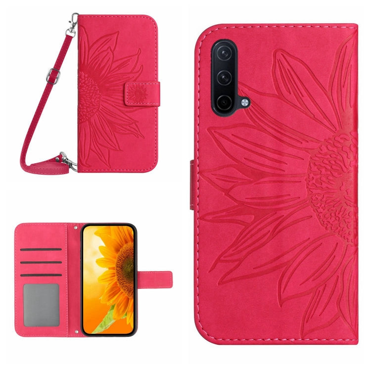 Skin Feel Sun Flower Pattern Flip Leather Phone Case with Lanyard, For OnePlus Nord CE 2 5G, For OnePlus Nord CE 2 Lite/Realme 9 Pro 5G