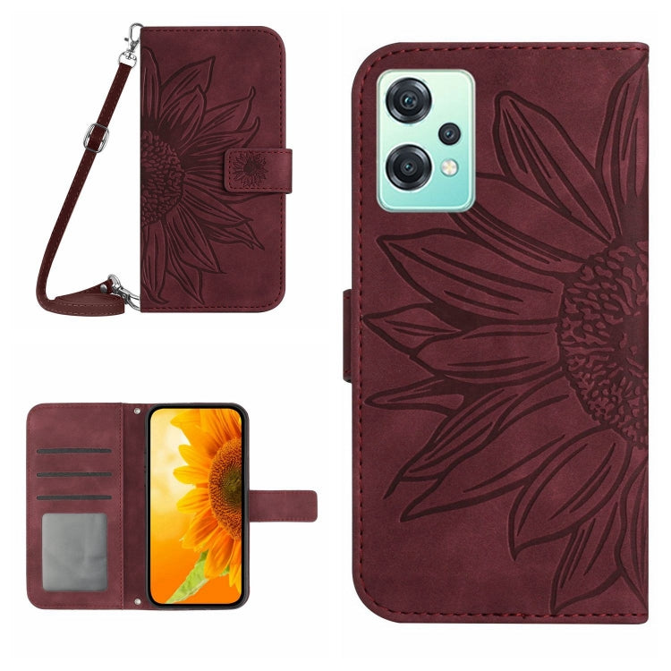 Skin Feel Sun Flower Pattern Flip Leather Phone Case with Lanyard, For OnePlus Nord CE 2 5G, For OnePlus Nord CE 2 Lite/Realme 9 Pro 5G