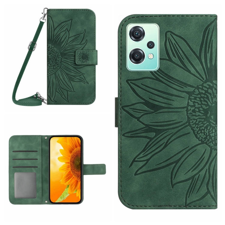 Skin Feel Sun Flower Pattern Flip Leather Phone Case with Lanyard, For OnePlus Nord CE 2 5G, For OnePlus Nord CE 2 Lite/Realme 9 Pro 5G