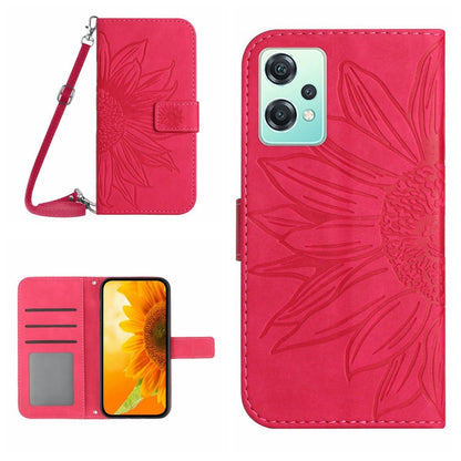 Skin Feel Sun Flower Pattern Flip Leather Phone Case with Lanyard, For OnePlus Nord CE 2 5G, For OnePlus Nord CE 2 Lite/Realme 9 Pro 5G