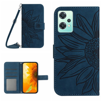 Skin Feel Sun Flower Pattern Flip Leather Phone Case with Lanyard, For OnePlus Nord CE 2 5G, For OnePlus Nord CE 2 Lite/Realme 9 Pro 5G