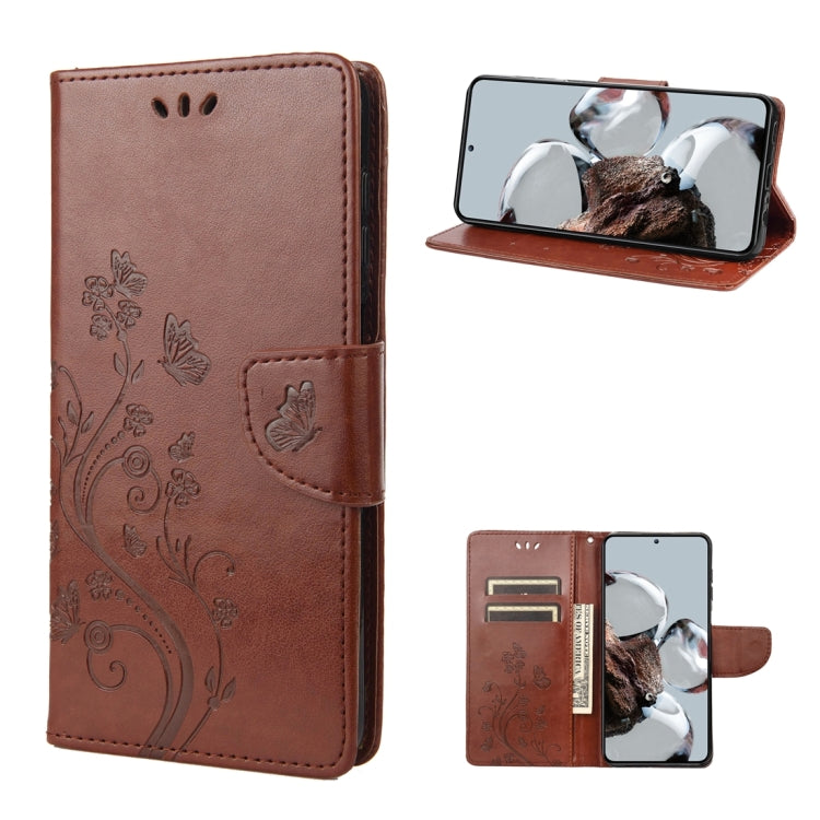 Butterfly Flower Pattern Flip Leather Phone Case, For Samsung Galaxy A14 5G, For Xiaomi 12T / 12T Pro / Redmi K50 Ultra, For Google Pixel 7 5G