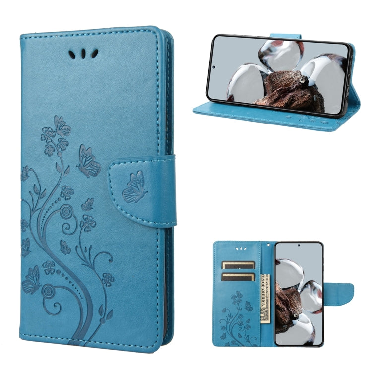 Butterfly Flower Pattern Flip Leather Phone Case, For Samsung Galaxy A14 5G, For Xiaomi 12T / 12T Pro / Redmi K50 Ultra, For Google Pixel 7 5G