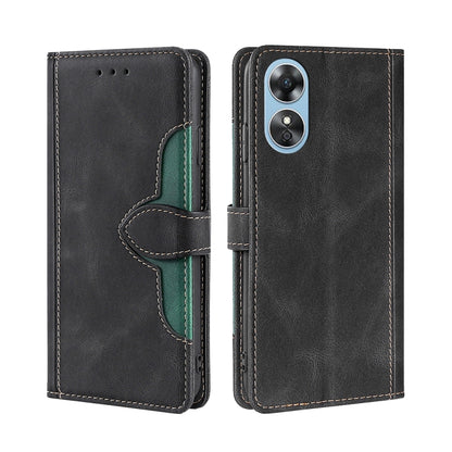 Skin Feel Magnetic Buckle Leather Phone Case, For Motorola Moto E32 India/E22s 4G Global, For OPPO A17, For OPPO K10x 5G, For Realme C33 4G, For vivo V25 5G/V25e 5G, For vivo Y16 4G/Y02s 4G