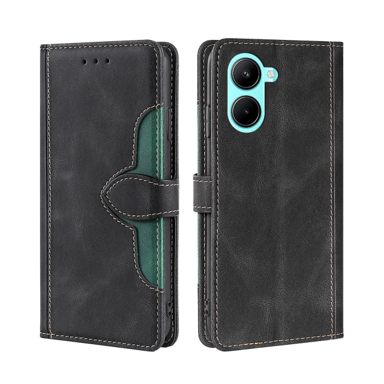 Skin Feel Magnetic Buckle Leather Phone Case, For Motorola Moto E32 India/E22s 4G Global, For OPPO A17, For OPPO K10x 5G, For Realme C33 4G, For vivo V25 5G/V25e 5G, For vivo Y16 4G/Y02s 4G
