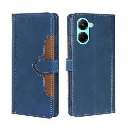 Skin Feel Magnetic Buckle Leather Phone Case, For Motorola Moto E32 India/E22s 4G Global, For OPPO A17, For OPPO K10x 5G, For Realme C33 4G, For vivo V25 5G/V25e 5G, For vivo Y16 4G/Y02s 4G