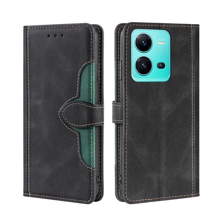 Skin Feel Magnetic Buckle Leather Phone Case, For Motorola Moto E32 India/E22s 4G Global, For OPPO A17, For OPPO K10x 5G, For Realme C33 4G, For vivo V25 5G/V25e 5G, For vivo Y16 4G/Y02s 4G