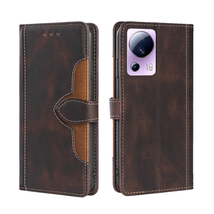 Skin Feel Magnetic Buckle Leather Phone Case, For vivo Y55 4G, For Samsung Galaxy A04s, For Xiaomi Civi 2 5G, For Xiaomi Poco M5 4G