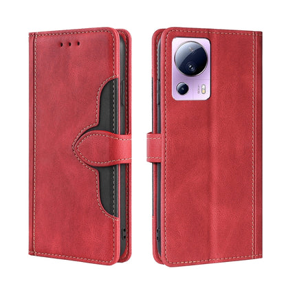 Skin Feel Magnetic Buckle Leather Phone Case, For vivo Y55 4G, For Samsung Galaxy A04s, For Xiaomi Civi 2 5G, For Xiaomi Poco M5 4G