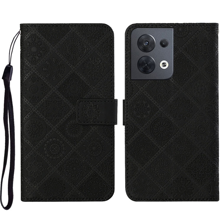 Ethnic Style Embossed Pattern Leather Phone Case, For OPPO A57 2022, For OPPO Reno8, For OPPO Reno8 Pro